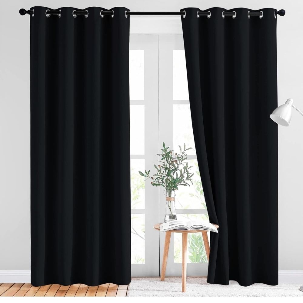 Blackout Grommet Top Room Darkening Curtains - Home Accents